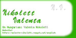 nikolett valenta business card